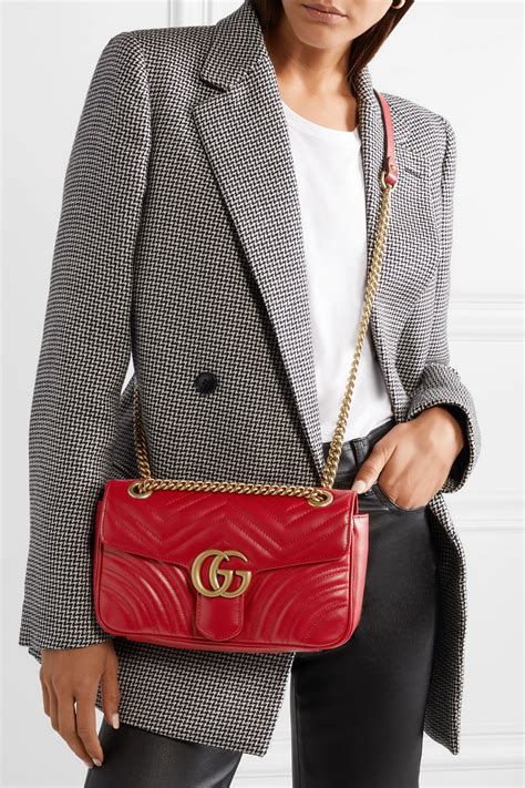 gucci small marmont red|Gucci Marmont shoulder bag red.